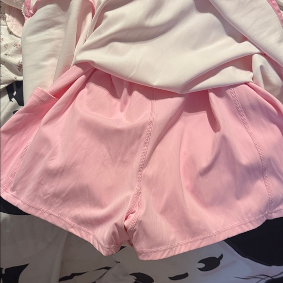 Charming Pink Bow Athletic Dress with Built in shorts! Only worn once!!!! - Picture 4 of 5